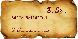 Búz Szilárd névjegykártya