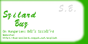 szilard buz business card